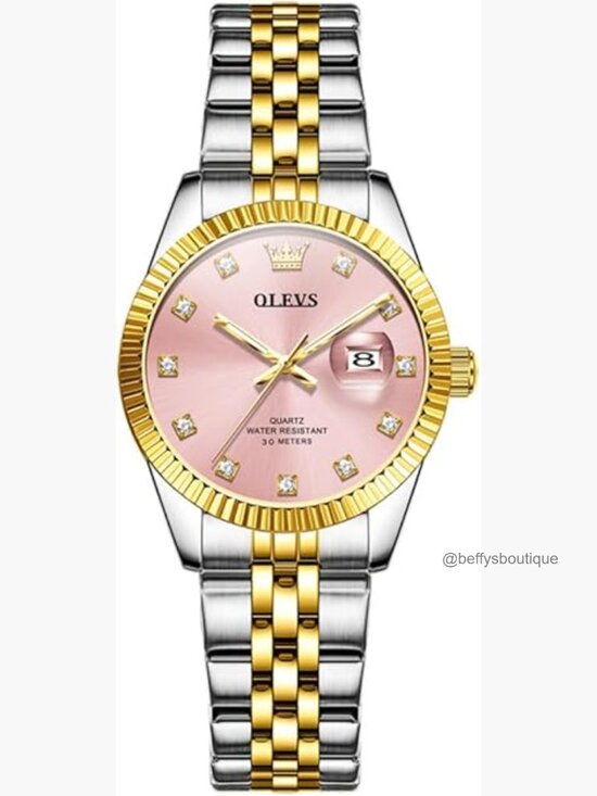Elegant Stainless Steel Quartz Watch with Calendar Water Resistant main image 5